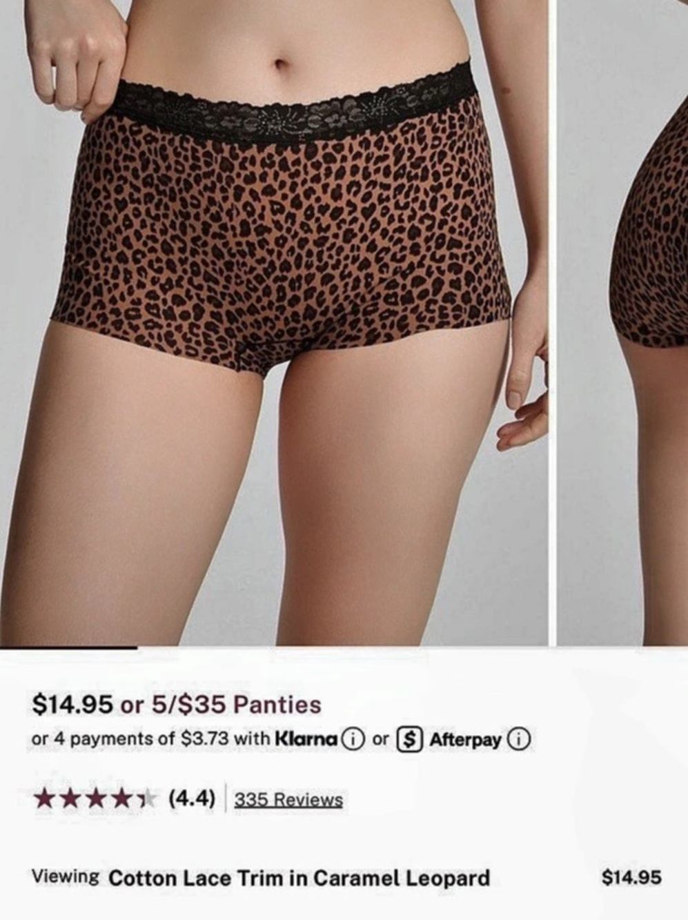 NWT - Pink VS Lacie boy short Leopard Print panty
